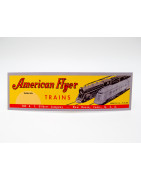 (4) Milwaukee Flyer Reproduction of American Flyer '2 Train' Box Stickers