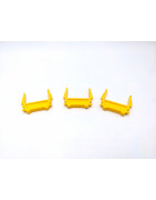 (3) Yellow Pipe Brackets for American Flyer No. 911 Gondolas