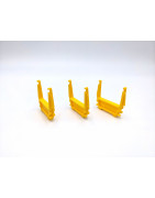 (3) Yellow Pipe Brackets for American Flyer No. 911 Gondolas