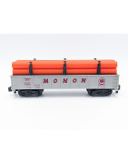 Milwaukee Flyer Pipe Set for American Flyer Gondola - Inferno Orange