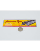 (5) Milwaukee Flyer Reproduction of American Flyer 2 Train Box Sticker - Small