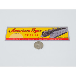 (5) Milwaukee Flyer Reproduction of American Flyer 2 Train Box Sticker - Small