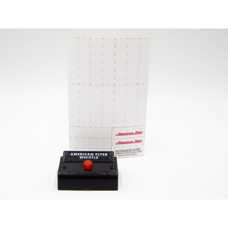 Button Decals for American Flyer Control Buttons - Whistle