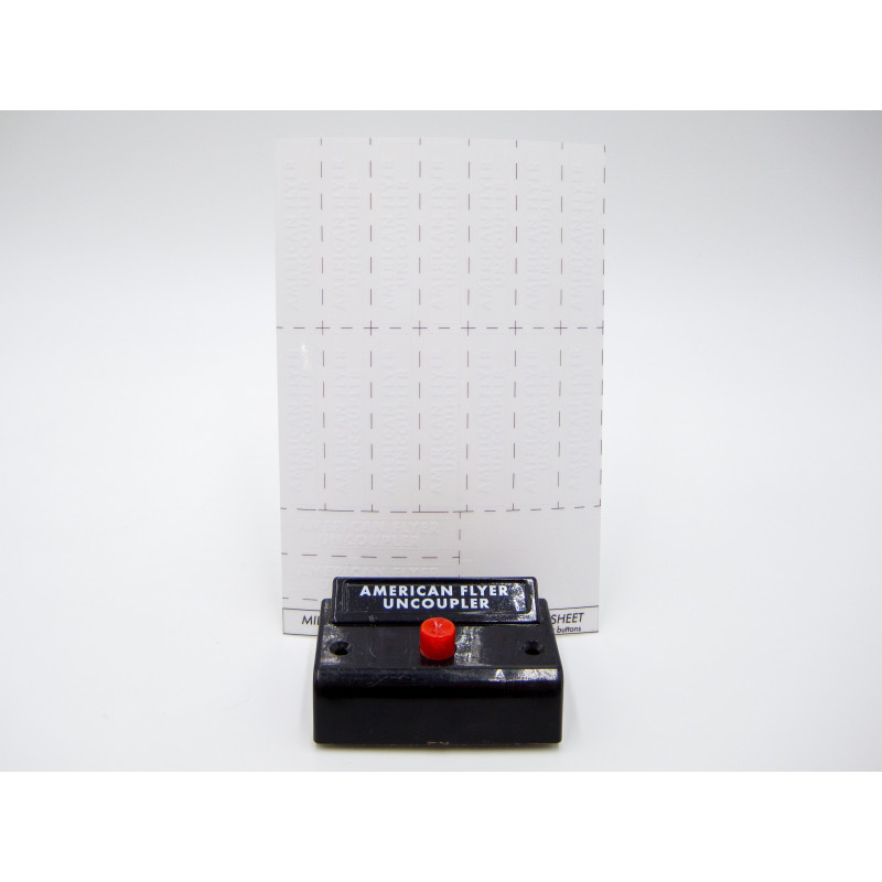 Button Letter Decals for American Flyer Control Buttons - Uncoupler