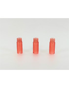American Flyer Red Translucent Smoke Stacks for Steam Locomotives PA12A190