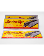 (4) Milwaukee Flyer Reproduction of American Flyer '2 Train' Box Stickers
